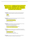 NR 222 Exam 1 &lpar;Additional Exam QuestionsAnswers&rpar; ALL ANSWERS SOLVED FALL- 2022 LATEST EDITION 100&percnt; CORRECT GUARANTEED GRADE A&plus;