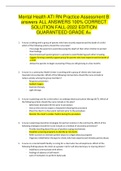 Mental Health ATI RN Practice Assessment B answers ALL ANSWERS 100&percnt; CORRECT SOLUTION FALL-2022 EDITION GUARANTEED GRADE A&plus;