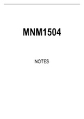 MNM1504 Summarised Study Notes