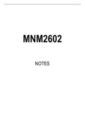 MNM2602 Summarised Study Notes