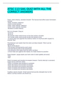 ATSC 113 SAIL QUIZ WITH ALL THE CORRECT ANSWERS-University of British Columbia