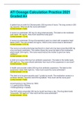ATI Dosage Calculation Practice 2021 Graded A&plus;