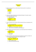 NUR MISC Health Assessment Final Exam Questions and Answers