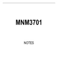 MNM3701 Summarised Study Notes
