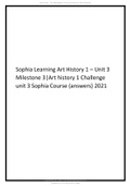 Sophia Learning Art History 1 Unit 3 Milestone 3 Art history 1 Challenge unit 3 Sophia Course (answers) 2021