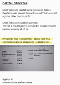 Tax 3A: Capital gains tax