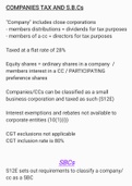 Tax 3B&semi; Companies tax&comma; SBCs and dividends tax