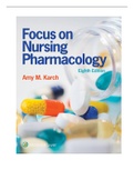 Test Bank Focus on Nursing Pharmacology by Amy M. Karch