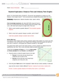 PHYS-1307 6172-21542  Distance Time Velocity Gizmo  Knowledge Q&A  100% Correct