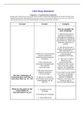 BSN C464 - Competency 1 Study Worksheet.