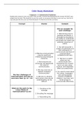BSN C464 - Competency 1 Study Worksheet&period;