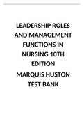 Test Bank for Nursing Leadership and Management.