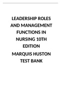 Test Bank for Nursing Leadership and Management&period;
