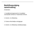 Samenvatting Bedrijfsopvolging &lpar;Schenk- en erfbelasting&rpar;