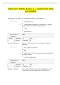 NSG 6001 FINAL EXAM 1 &ndash; QUESTION AND ANSWERS