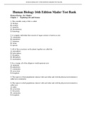 Human Biology 16th Edition Mader Test Bank. Answers and cheat sheets
