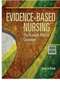 EVIDENCE-BASED NURSING THE RESEARCH PRACTICE CONNECTION THE RESEARCH PRACTICE CONNECTION 4TH EDITION TEST BANK 2021-2022 NEW UPDATED DOWNLOADABLE SOLUTION