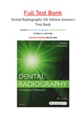Dental Radiography 5th Edition Iannucci Test Bank