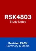 RSK4803 - Summarised NOtes