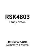 RSK4803 (Notes, ExamPACK, QuestionsPACK)