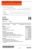 GCSE PHYSICS Higher Tier Paper 2