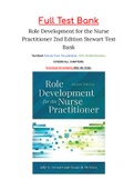Role Development for the Nurse Practitioner 2nd Edition Stewart Test Bank