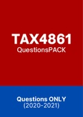 TAX4861 - Exam Questions PACK (2020-2021)