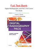 Digital Radiography and PACS 3rd Carter Test Bank
