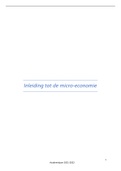 Samenvatting Micro-Economie VUB (2021 - 2022)