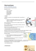 Samenvatting  Hematologie 2: Hemostase 