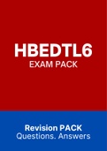 HBEDTL6 - EXAM PACK (Questions and Answers)(+Study Notes)