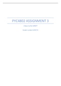 PYC4802 assignment, personality disorders and DSM-5