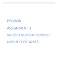 Assignment 3 PYC4808 - Ecosystemic Psychology (PYC4808) 