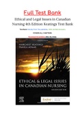 Ethical and Legal Issues in Canadian Nursing 4th Edition Keatings Test Bank