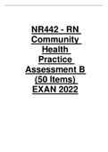 NR442 - RN Community Health Practice Assessment B (50 Items) EXAN 2022