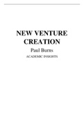 Summary Academic Insights New Venture Creation