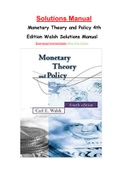 Monetary Theory and Policy 4th Edition Walsh Solutions Manual