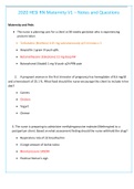 HESI RN Maternity 2020  V1 and V2 - Practice Real Questions and Answers - Printable PDF