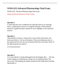 NURS 6521 advanced pharmacology Final Exam&period;
