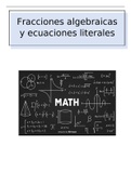 Fracciones algebraicas y ecuaciones literales&period;