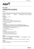AQA A-level COMPUTER SCIENCE Paper 1 June 2020
