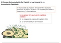 El Proceso De Acumulación Del Capital. La Ley General De La Acumulación Capitalista.