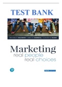TEST BANK FOR MARKETING: REAL PEOPLE, REAL CHOICES, 10TH EDITION BY MICHAEL R. SOLOMON, GREG W. MARSHALL AND ELNORA W. STUART