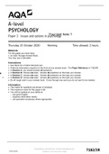 2021 AQA A LEVEL PSYCHOLOGY PAPER 3 MARK SCHEME- Issues & Options