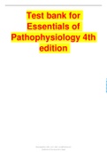 Test bank for Essentials of Pathophysiology 4th edition 