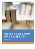 NR 566 EXAM PREPARATION PACKAGE COMPLETE WITH A COMPREHENSIVE STUDY GUIDE AND TEST BANK FOR WEEKS 5-7 (LATEST UPDATE 2022 100% CORRECT AND VERIFIED GRADE A+ )