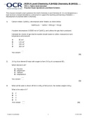OCR A Level Chemistry A (H432) Chemistry B (H433) PAG 1: Moles determination Practice Exam Questions and Mark Scheme