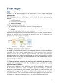 Focus vragen en antwoorden H9-H10  - Inleiding in de Pyschologie