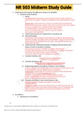 Exam (elaborations) NR 503 Midterm Study Guide 