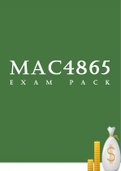 MAC4865 -- Exam Memo 2020 & 2021